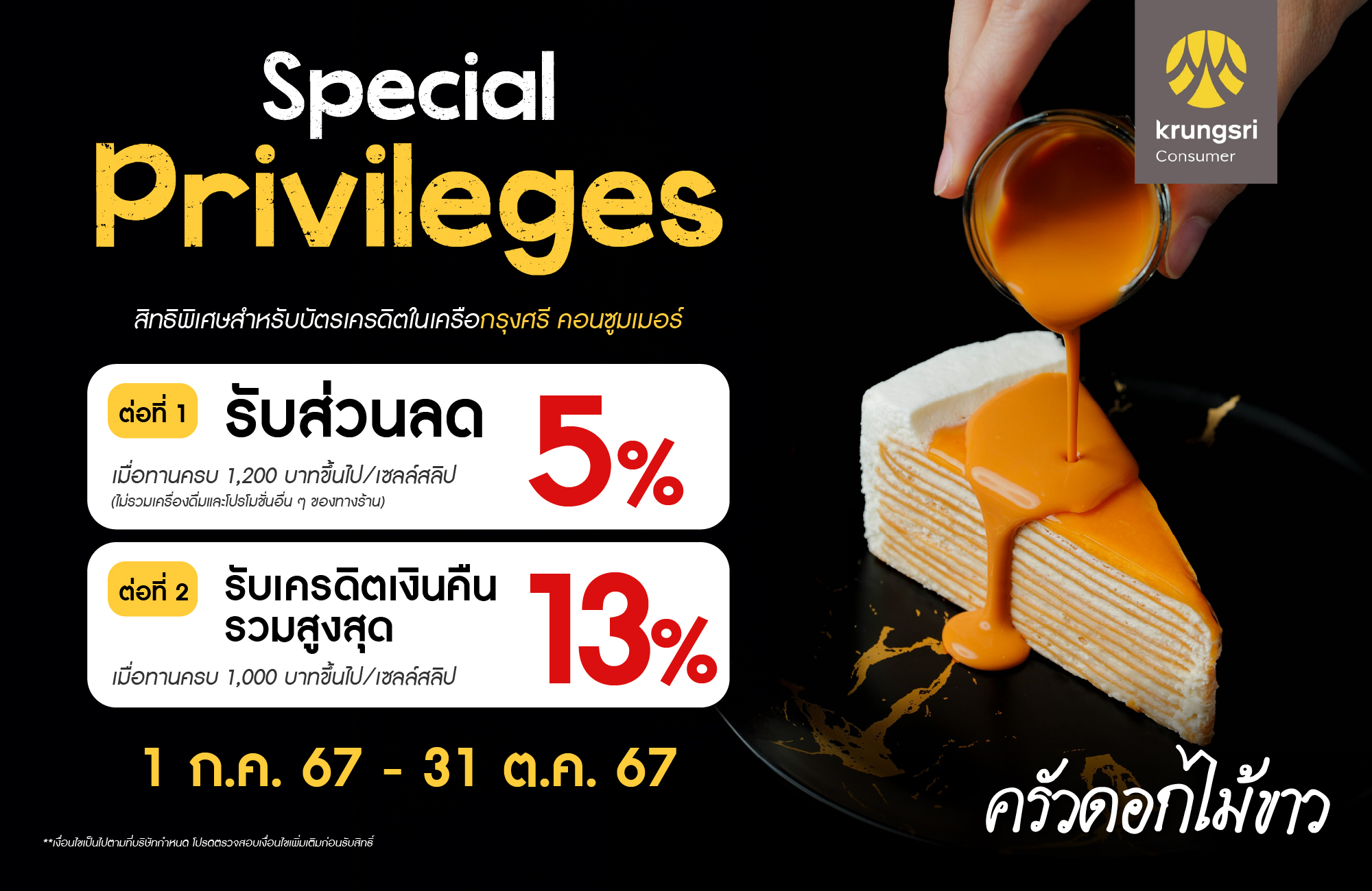 Krungsri Privilege|รับส่วนลดพิเศษสำหรับบัตรเครดิตกรุุงศรี